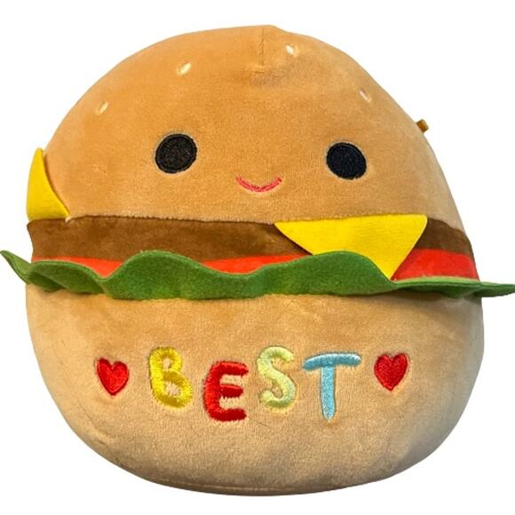 Squishmallow 7” Carl The Cheeseburger plush - Picture 1 of 5